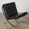 A Leather & Chrome Barcelona Style Chair