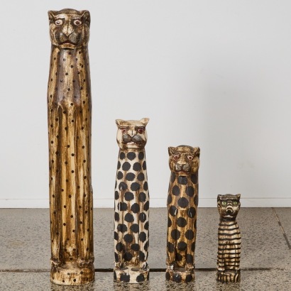 A Collection of Folk Art Cats