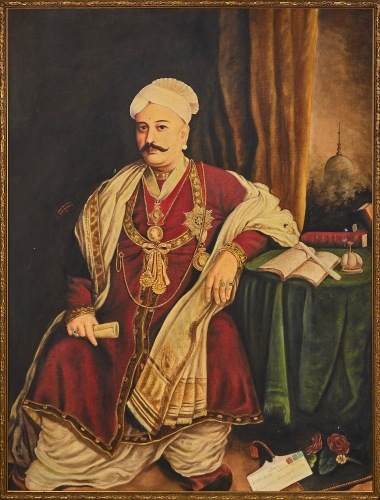 A Reproduction painting of Sir T Madhava Rao