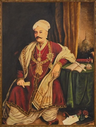 A Reproduction painting of Sir T Madhava Rao