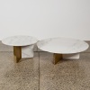 A Pairing of Como Marble and Brass Coffee Table