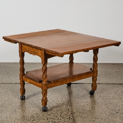 A Chapman-Taylor Arts and Crafts Drop-Leaf Trolley Table