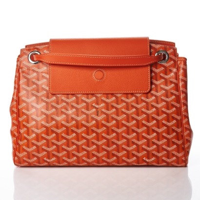 Goyard, Orange Goyardine Rouette Souple Handbag