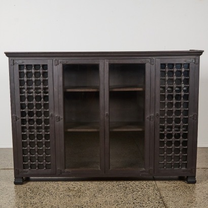 A Vintage Spanish-Made Hacienda Display Cabinet c.1960s