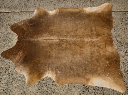 A Brown Cow Hide Rug