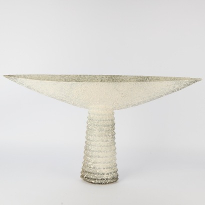 A White Peter Collis Ceramic Pedestal in Waka Form