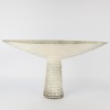 A White Peter Collis Ceramic Pedestal in Waka Form