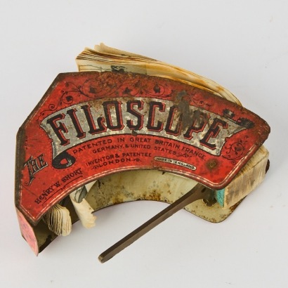 A Collectible Filoscope Featuring the Film The Soldier's Courtship, 1896, Directed by Robert W. Paul