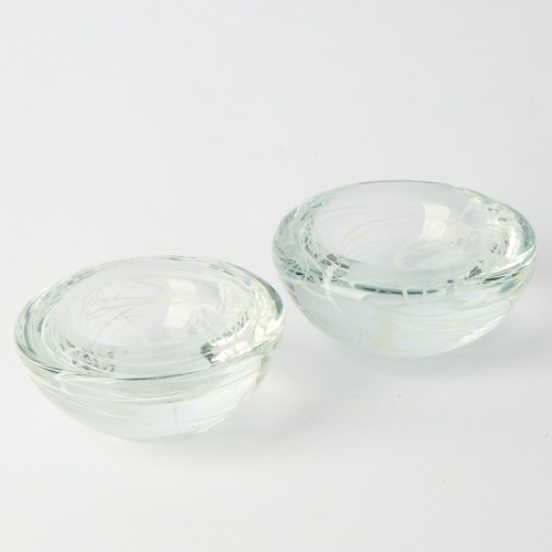 A Pair of Art Glass Votives