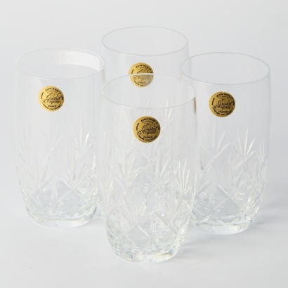 A Set of Four French Crystal Highball Glasses by Cristal d'Arques