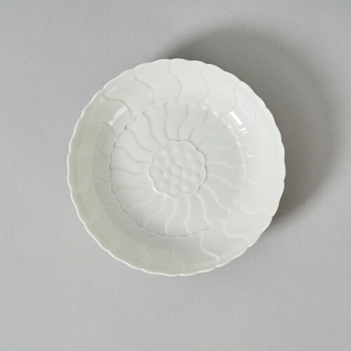 A Chinese Blanc de Chine Lotus Bowl (Da Qing Yongzheng Nian Zhi Mark)