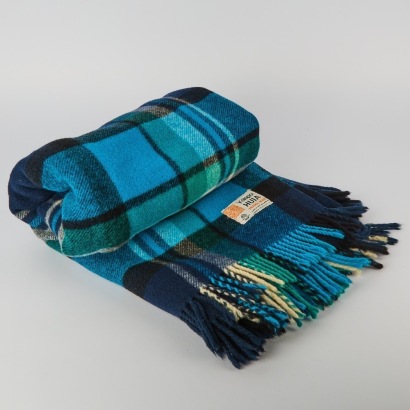 A Vintage "Huia" Picnic Blanket by Kaiapoi Woollen Mills