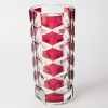 A Luminarc Windsor Rubis Geometric Glass Vase