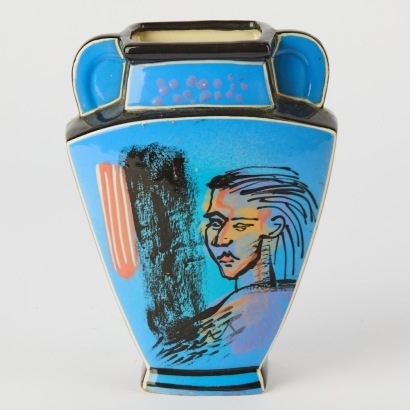 A Brendan Adams Hand Painted Art Ceramic Vase