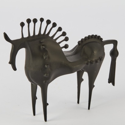 A Metal Horse Figure