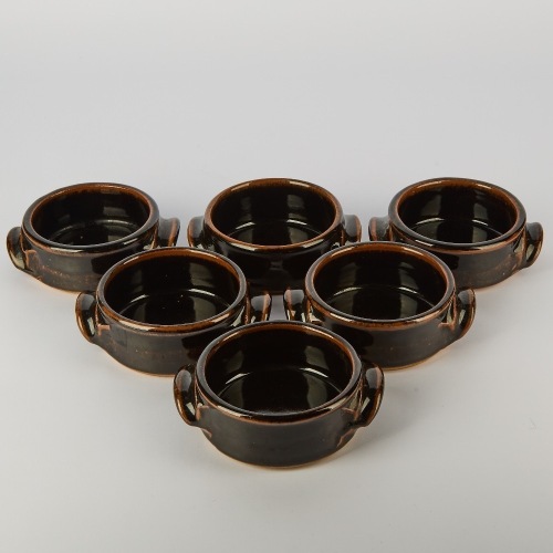 A Set of Six Wabi-Sabi Inspired Bowls by Tony Bacon