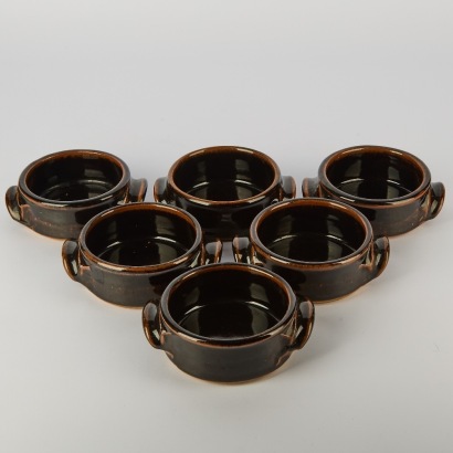 A Set of Six Wabi-Sabi Inspired Bowls by Tony Bacon