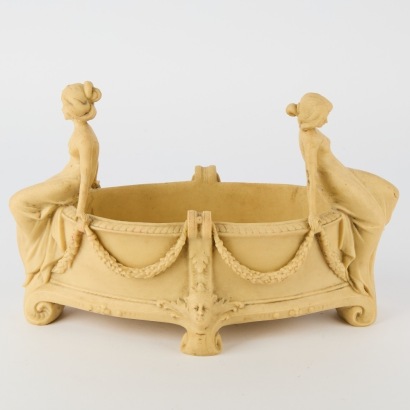 An Art Nouveau Figural Basin Vase
