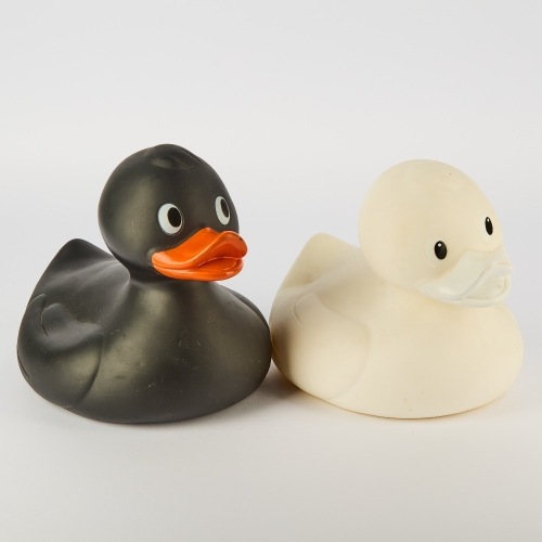 A Pair of Large Rubber Ducks