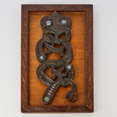 A Vintage Hand Carved Taniwha Wall Hanging