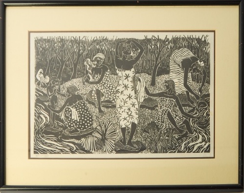 A Donald Friend Woodblock Print, 4/75