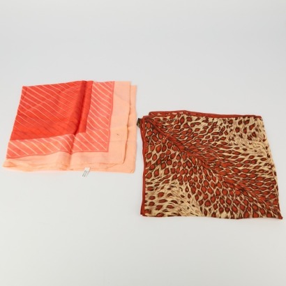 Two 1970s Silk Neck Scarfs