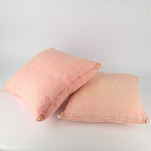A Pair of Moroccan Cactus Silk Cushions