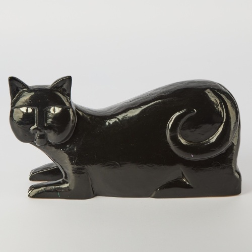A Hand-Carved Wood Cat