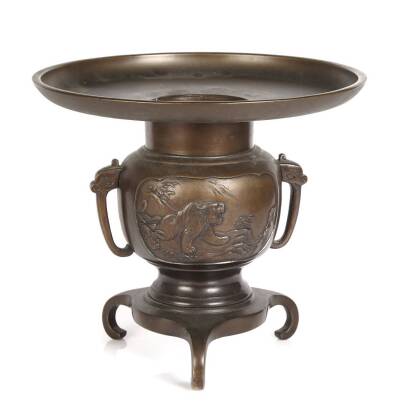 A Japanese Late Meiji Period Bronze Censer for Ikebana