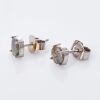 18ct / 15ct / 10ct White Gold, 0.88ct Diamond Stud Earrings - 2