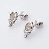 18ct White Gold, 0.99ct Diamond Cluster Stud Earrings - 2
