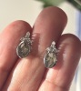 18ct White Gold, 0.99ct Diamond Cluster Stud Earrings - 5