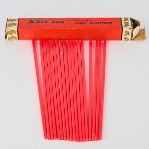 A Group of Nine Pairs of 20 Century Chinese Bone Chopsticks