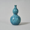 A 18th Century Chinese Double-gourd Turquoise Incised Vase (gold lacquer repair to the rim, Da Ming Jianjing Nian Zhi Mark) - 2