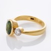 18ct Yellow / White Gold, 1.79ct Tourmaline / 0.36ct Diamond Three Stone Ring - 2