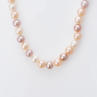 50cm, Multi-Coloured, 6.0mm Cultured Pearl Strand with 14ct Yellow Gold Clasp