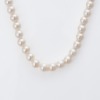 44cm, White 7mm Cultured Pearl Strand with 9ct Yellow Gold Clasp