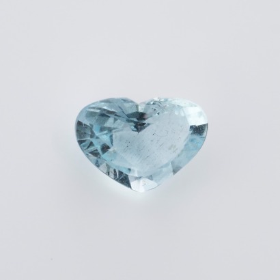 Loose, 1.25ct Heart Shaped Aquamarine Gemstone
