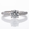 18ct White Gold, 1.00ct Round Brilliant Cut / 0.25ct Diamond Ring, GIA certified