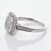 18ct White Gold, Art Deco-Style, 0.50ct Diamond Cluster Ring - 2