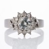 18ct White Gold, 1.19ct Diamond Cluster Ring