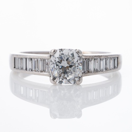 18ct White Gold, 1.04ct / 0.22ct Diamond Ring