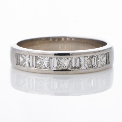 Seventy Six Design, Modern, Platinum, 0.89ct Diamond Dress Ring