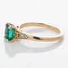 14ct Yellow Gold, 0.97ct Emerald / Diamond Ring - 2
