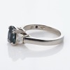 Naveya & Sloane, Platinum, Modern, 1.63ct Parti-Colour Sapphire / .37ct Diamond Three Stone Ring - 2