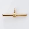 9ct Yellow Gold, 29mm, T-Bar Pendant