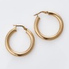 9ct Yellow Gold, Italian, 24.70mm Hollow Hoop Earrings