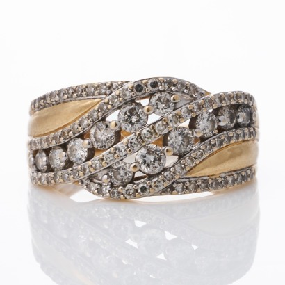 Michael Hill Jeweller, 10ct Yellow Gold, 1.00ct Diamond Dress Ring