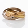 Cartier, 18ct Tri-Colour Gold, Diamond 'Trinity' Ring, Size 53, circa 2014