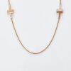 Tiffany & Co, 85cm, 18ct Rose Gold, 0.80ct Diamond / Mother of Pearl Station Necklace with Box
